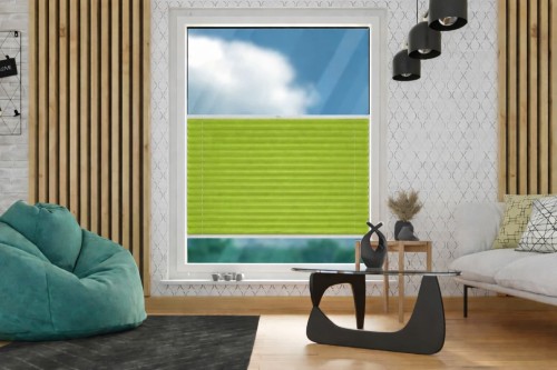 Roleta plisowana - zaciemniająca blackout – zielone jabłko