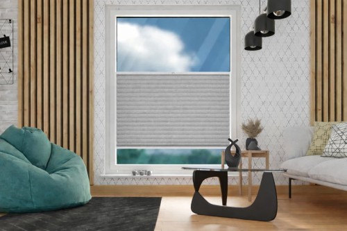 Roleta plisowana - zaciemniająca blackout – szary klasyczny