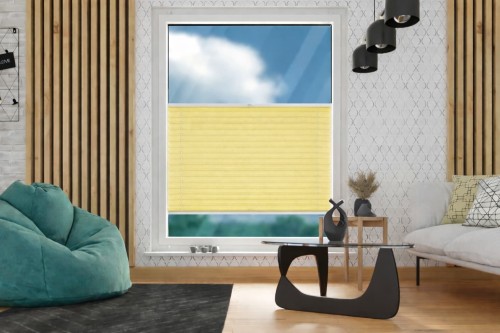 Roleta plisowana-przyciemniająca firanowa plaster miodu – krem waniliowy