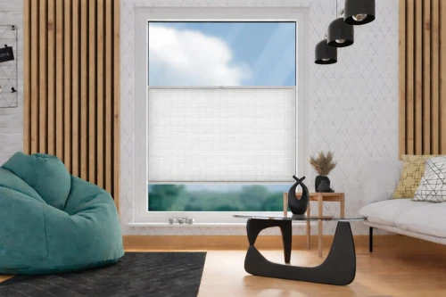 Roleta plisowana przyciemniająca firanowa – biały