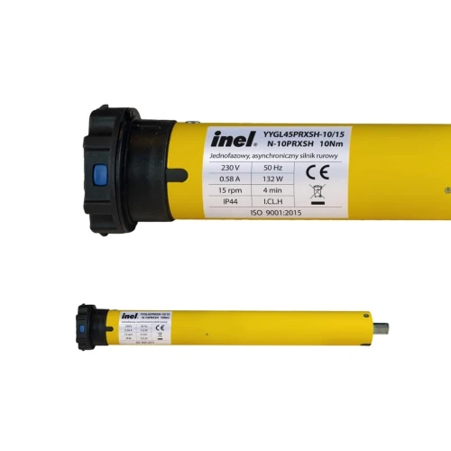 Silnik do rolet Inel N-10PRXSH 10/17 do rury z Ø 40 dwukierunkowy z wbudowanym odbiornikiem radiowym z funkcją wykrywania przeciążenia, krótki