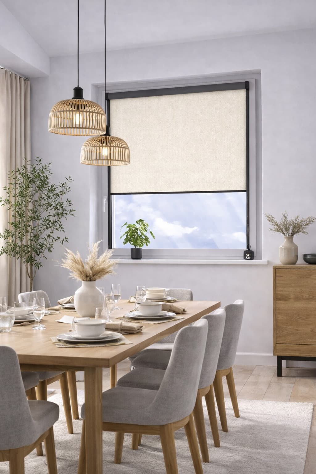 Roleta materiałowa brudny beż 2