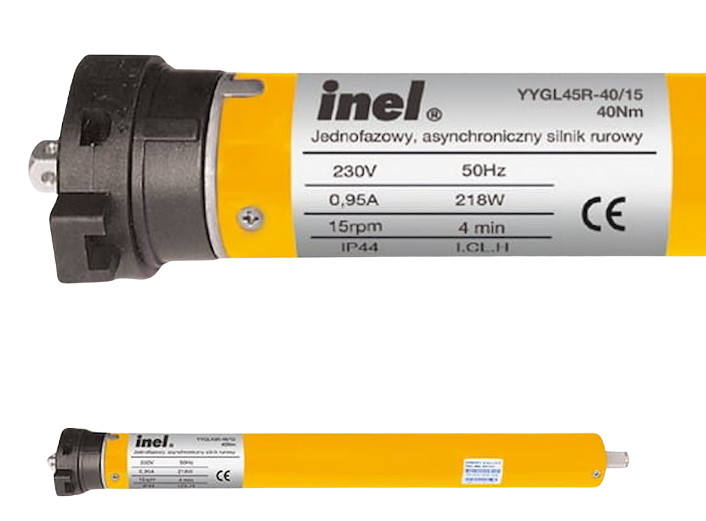 Silnik do rolet Inel N-40R 40/15 do rury z Ø 60/70 z wbudowanym odbiornikiem radiowym