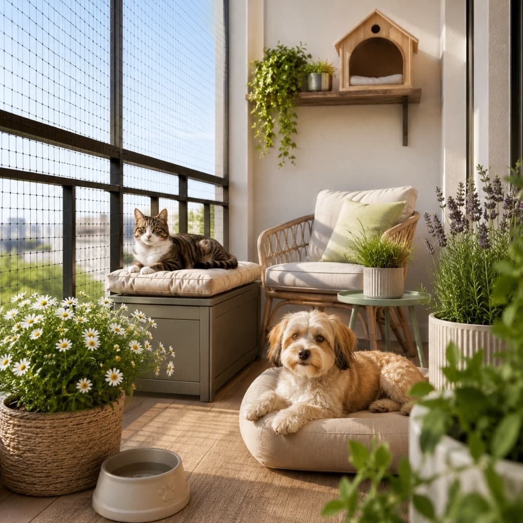 Balkon przyjazny zwierzętom – jak zadbać o bezpieczeństwo pupila?